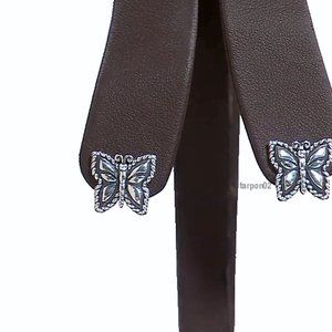 John Hardy JAI Butterfly Stud Ear Stud Sterling Silver Earrings 1/2" NIB